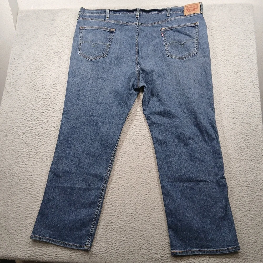 Levi's 559 Relaxed Straight Jeans Mens 52x32 Medium Wash Blue‎ Stretch EUC